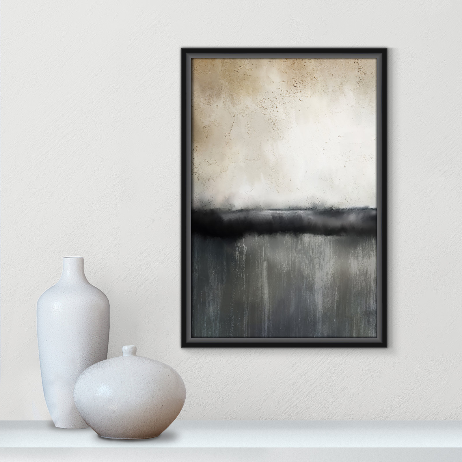 Sunset by Kimberly Allen Print, Picture Framed Canvas, 25.5" H x 19.5" W, Black