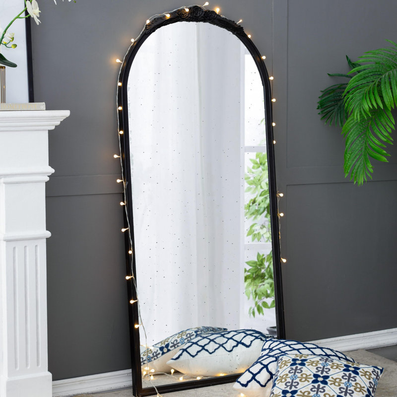 Miroir décoratif Langosta Bingley, Noir, H 65 po x l 29,5 po