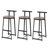 Bar Stools Kitchen Island Bar Chairs Set Of 3 Metal Counter Barstools With Backrest For Dining Pub Room-777471759