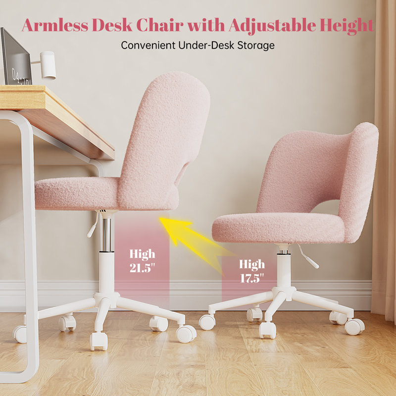  Chaise de bureau Teddy Vanity, Rose