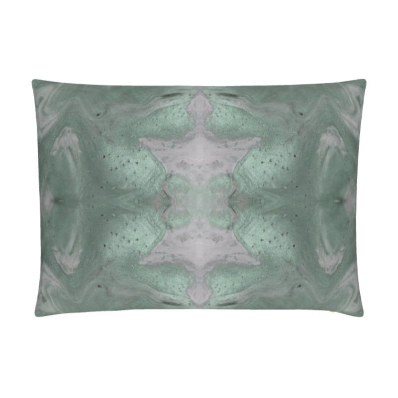 Gilt Lumbar Pillow Cover & Insert, Jade Geometric