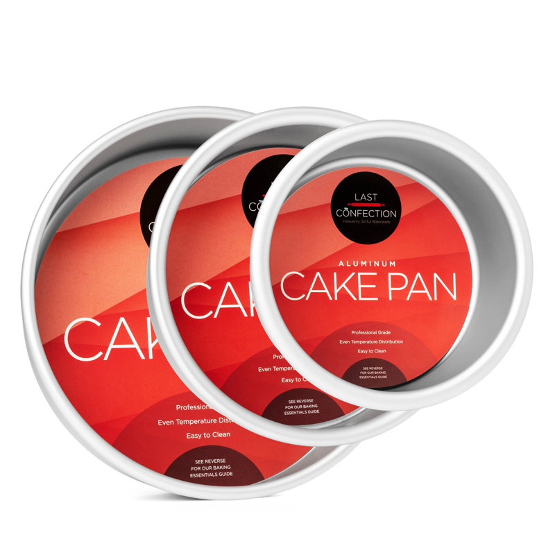 Round Aluminum 3-Piece Cake Pan Set
