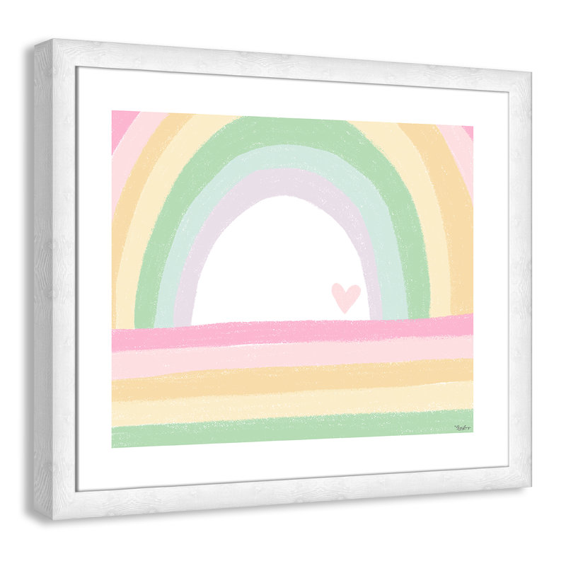 Décoration murale pour enfants, H 22,5 po x l 26,5 po x P 0,63 po, Encadré plat à grain de bois blanc