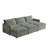 Upholstered Sofa Couch With Ottomans