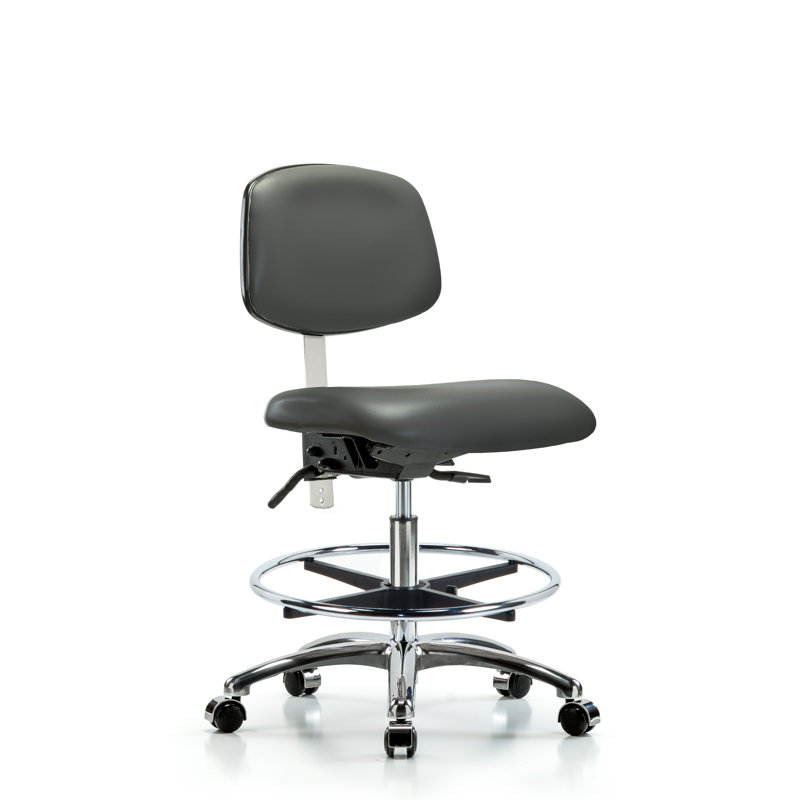 Laivi Vinyl Task Chair, Dark Gray