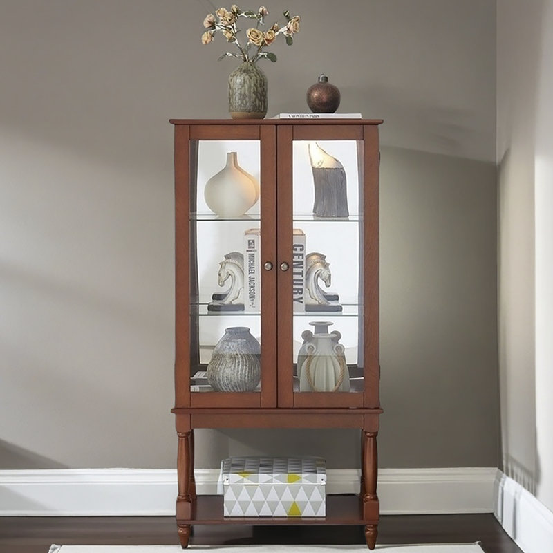 Vitrine lumineuse Curio Cabinet, Noyer