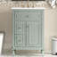 Meuble-lavabo autoportant de 24 po avec comptoir d'évier, armoire en bois massif et panneau de fibres à densité moyenne avec 1 tiroir rabattable et 2 tiroirs, tablette réglable, vert-738906868