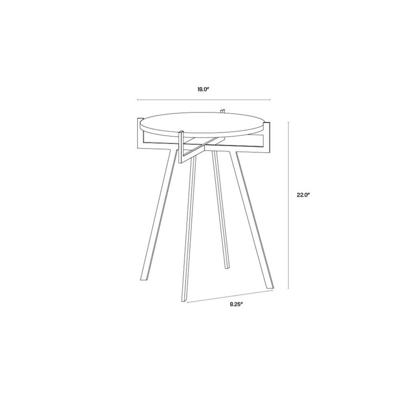 Anak End Table, White