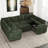 Large Chenille U-Shaped Storage Sectional Sofa King Pull Out Sofa Bed Sleeper Livingroom Bedroom Apartment Corner Couch-2132991719