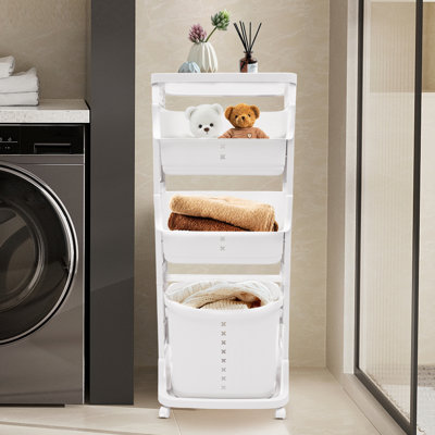 Paniers à linge portatifs (4 niveaux)