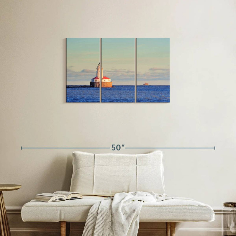 Phare d'Alvord, port de Chicago, H 20 po x l 33 po
