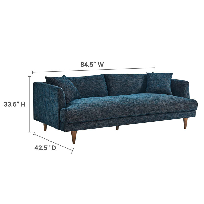 Modway Zoya 84.5'' Sofa, Navy 100% Polyester