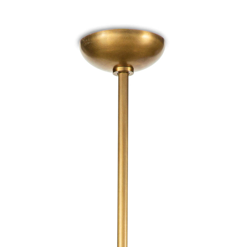 Happy Pendant, 21.25" H x 33.5" W x 5" D, Natural Brass