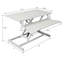 Bureau pour ordinateur portable à hauteur ajustable, station de travail assis-debout réglable avec plateau pour clavier, blanc-1672650387