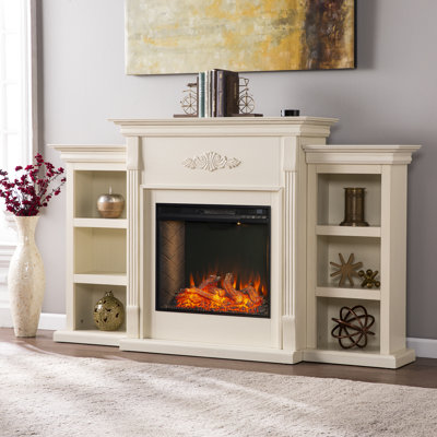 Tennyson Criss-Cross Electric Bookcase Fireplace