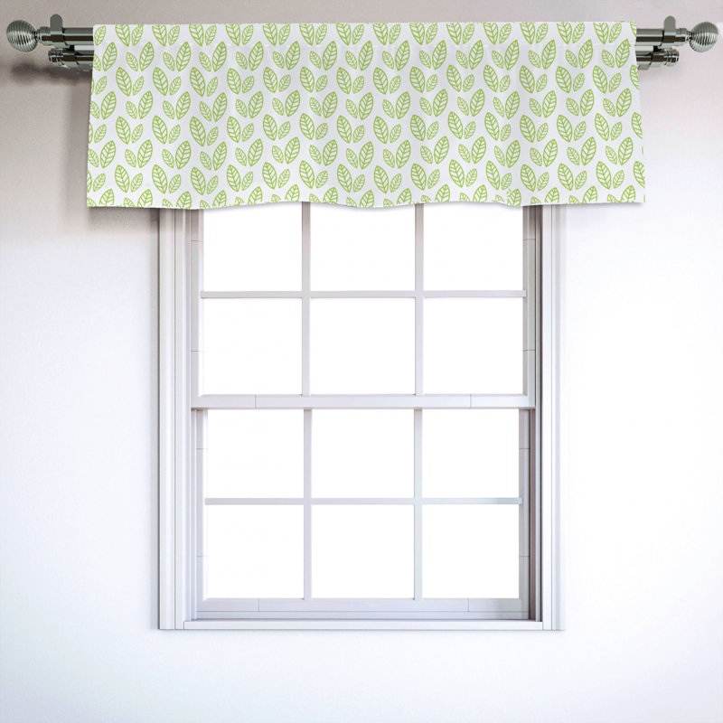 Sateen Floral Ruffled Window Valance