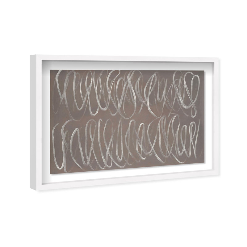 Oliver Gal Coastal Mirage I Abstract - Luxury Shadowbox Framed Wall Art, 21.5" H x 31.5" W, White