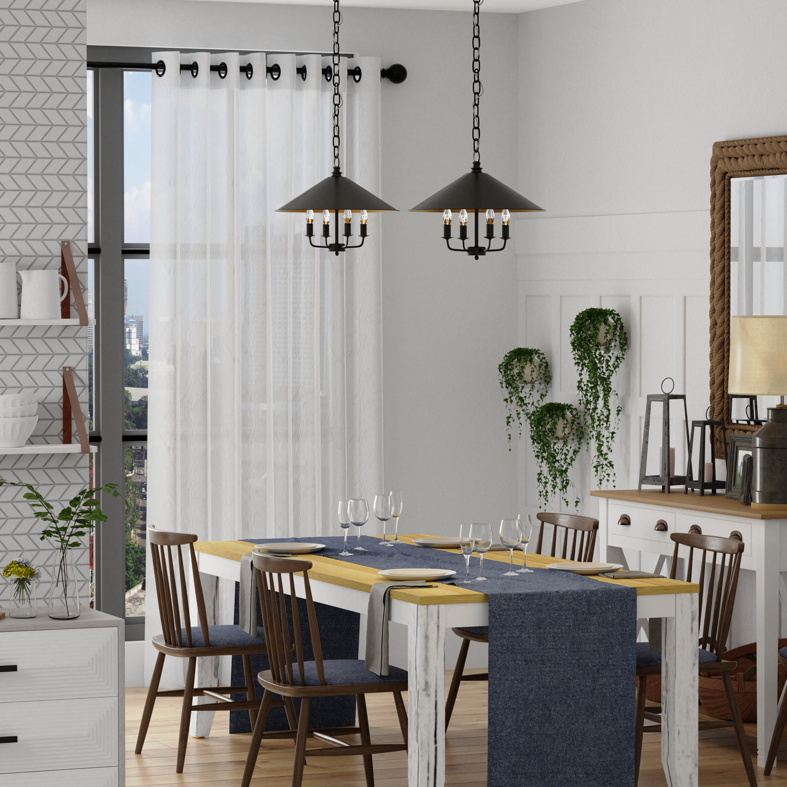 Brantley Iron 4-Light Chandelier