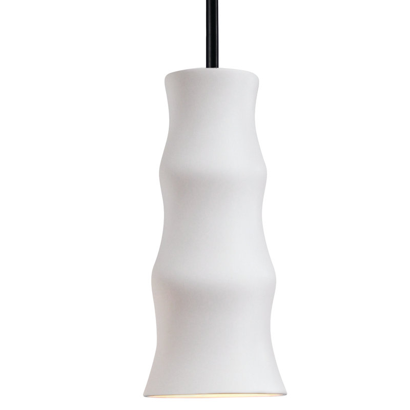 Luminaire suspendu 1 lumière del simple Holliston, Bisque