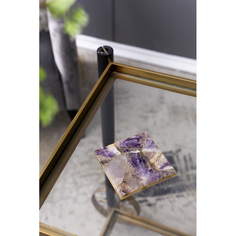 Sous-verres à quartz carrés