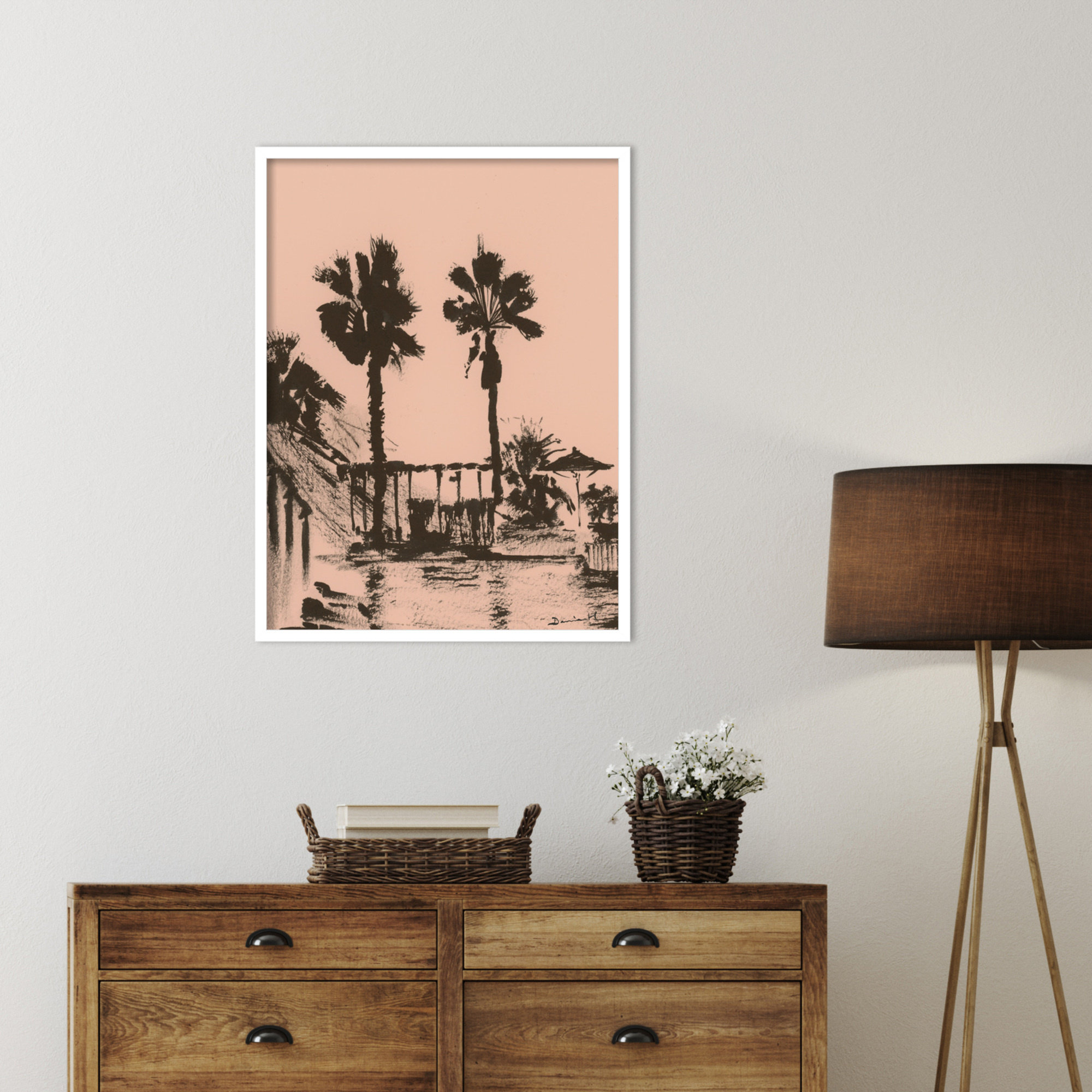 Holiday by Dan Hobday Wood Framed Wall Art Print, White, 33" H x 25" W