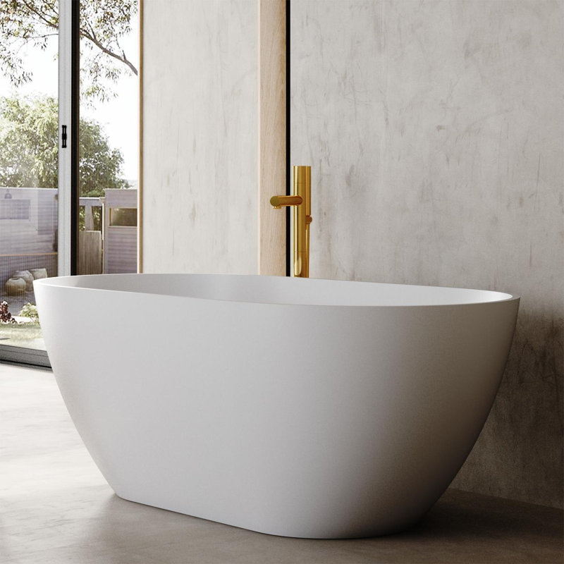 Baignoire de trempage autoportante de 59 po x 29,5 po Deco