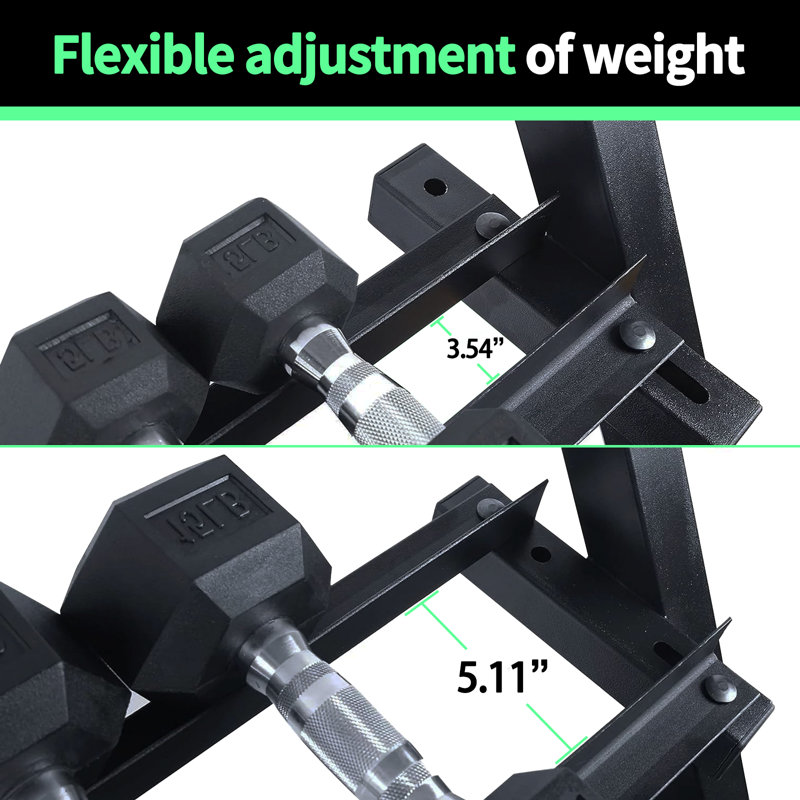 Support à haltères à 3 niveaux, capacité maximale de 1 100 lb, plusieurs tailles (51,5 po), organisateur de rangement pour poids lourds pour la gymnastique à domicile