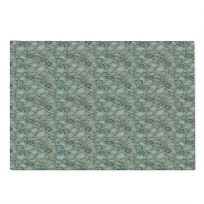 Ambesonne Stone Cutting Board Large Size Nature Abstract Pebble Form Multicolor