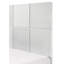Lit grand contemporain de 1 pièce, tête de lit à panneau géométrique, finition blanche, façade texturée, style de chambre à coucher en bois, cadre de lit,