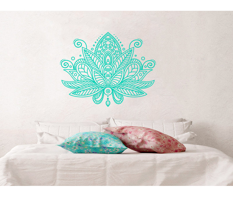 Décalcomanie murale fleur mandala lotus Estrella, Menthe