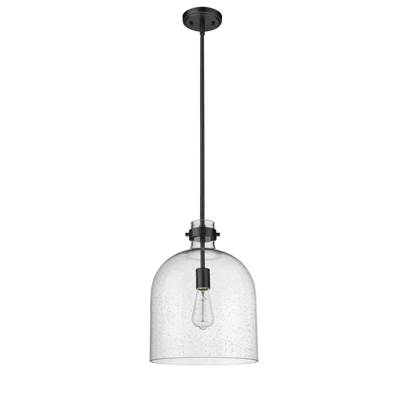 Walpole 1 - Light Candle Style Pendant, 16" H x 12" W x 12" D, Matte Black