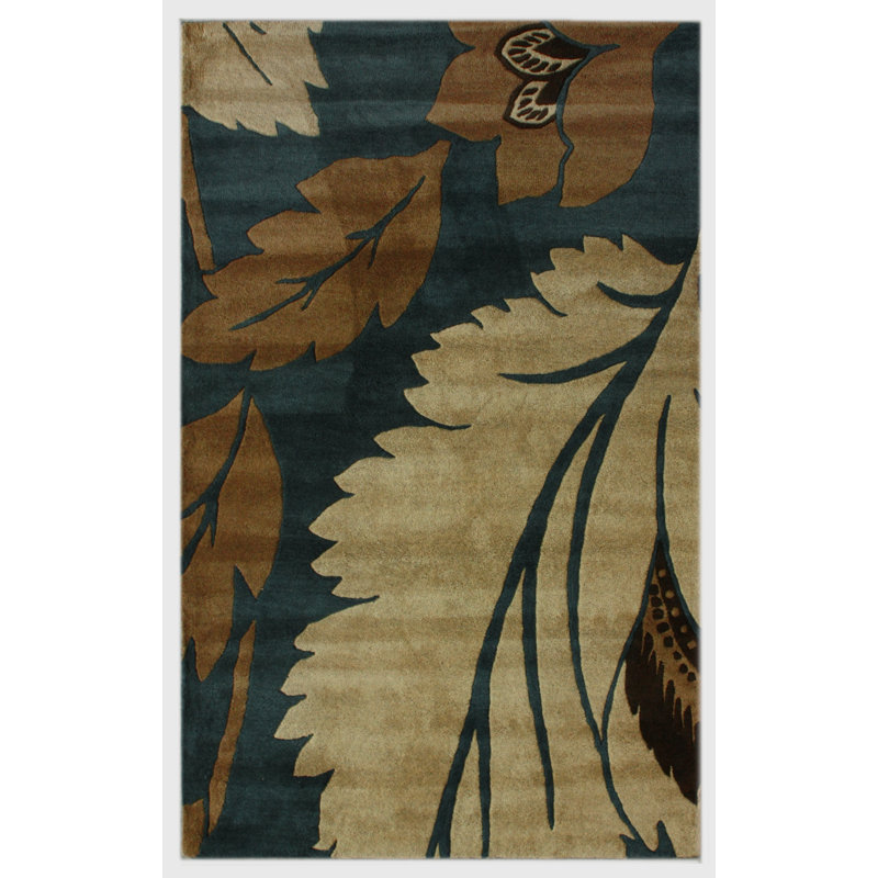 Tapis bleu Ruth Bahama, 5 pi x 8 pi