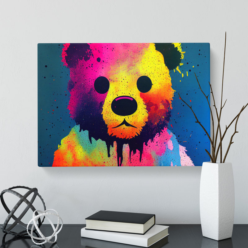 Teddy Bear Splash Vol.3 Abstract - Wrapped Canvas, 35cm H x 50cm W x 3cm D