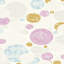 Tapis en polyester tissé à la machine Crichton à pois crème / bleu / rose-172390185