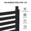 Panneau de clôture durable en acier galvanisé et en PE - Barrière de jardin extérieure décorative - Idéal pour la terrasse, la cour arrière, le balcon - Assemblage facile - Taille: 48 po x 59 po