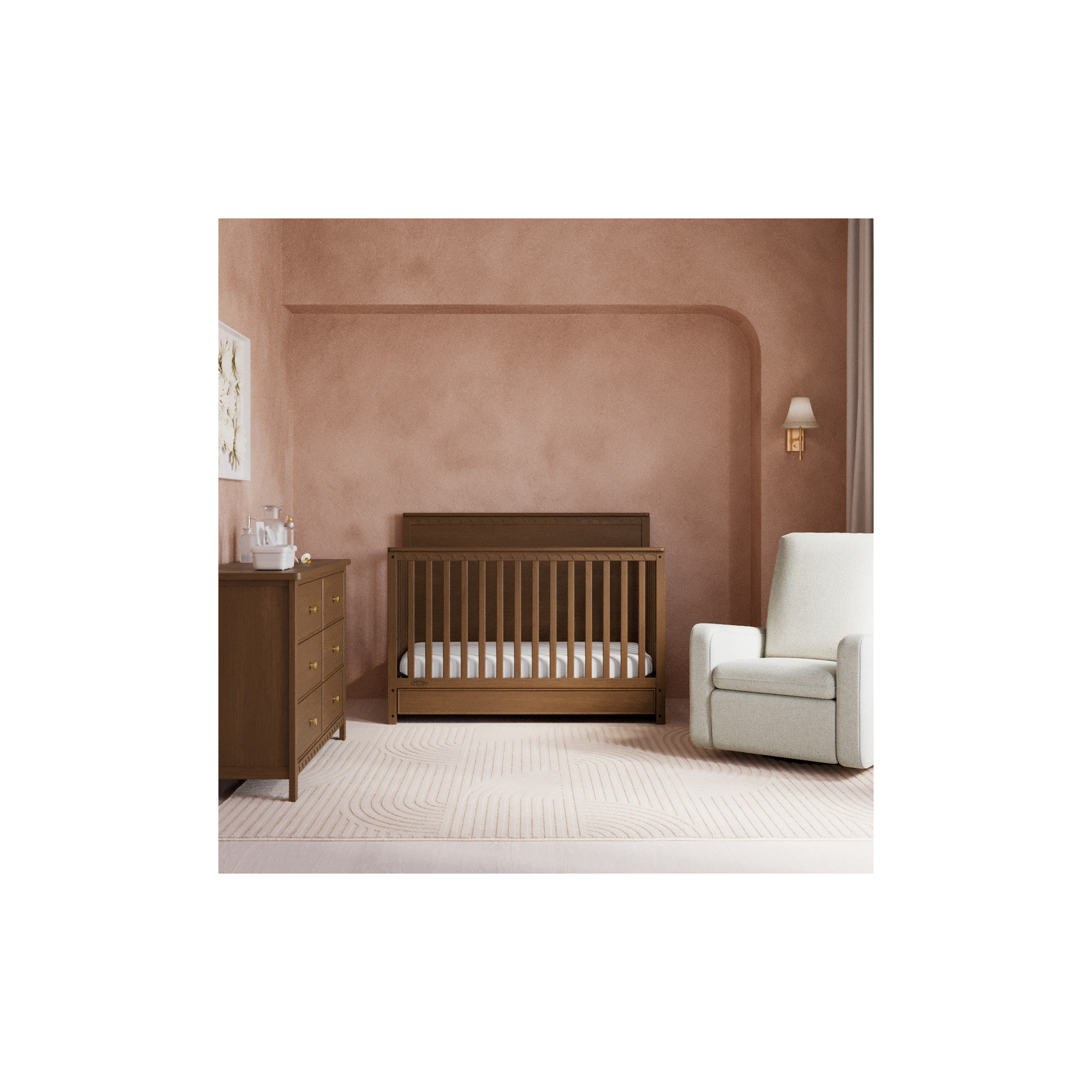 Sasha 6 Drawer Double Dresser, Hazelnut