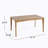 1 Piece Rectangular Dining Table without Chair