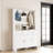 20 Pair Shoe Cabinet With Drawers, Entryway Shoe Storage Organizers With Door Cabinet & Hall Tree-1155988238