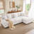 Milbrey 3-Piece Corduroy Modular Sectional with Loose Back-640565357-640565355