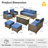 Sturgill 7-Piece Outdoor Patio Furniture Set With Stove-1961513658