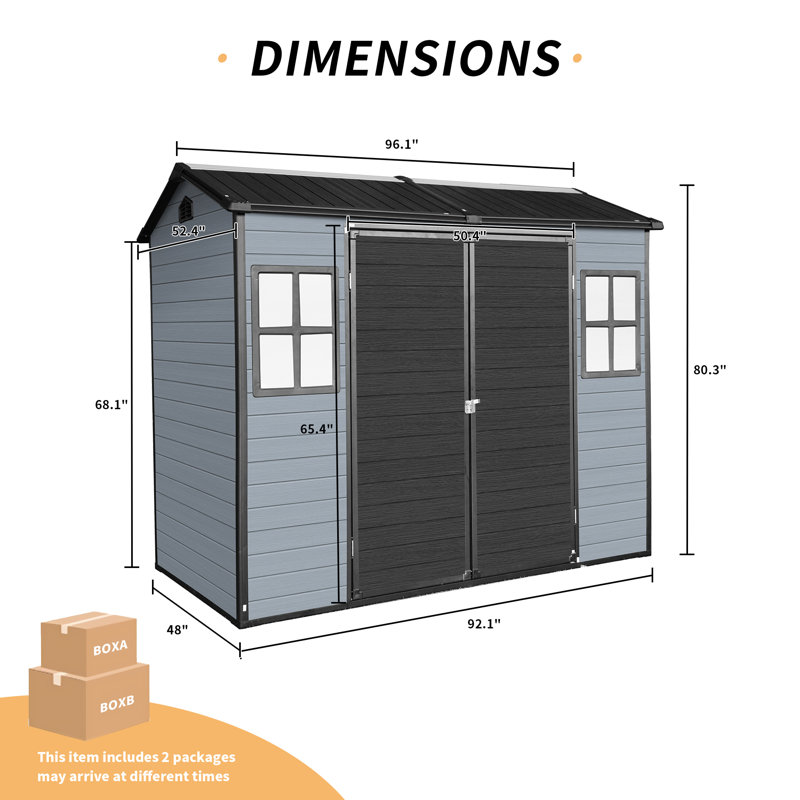 Remises durables en acier et en résine pour un rangement extérieur moderne