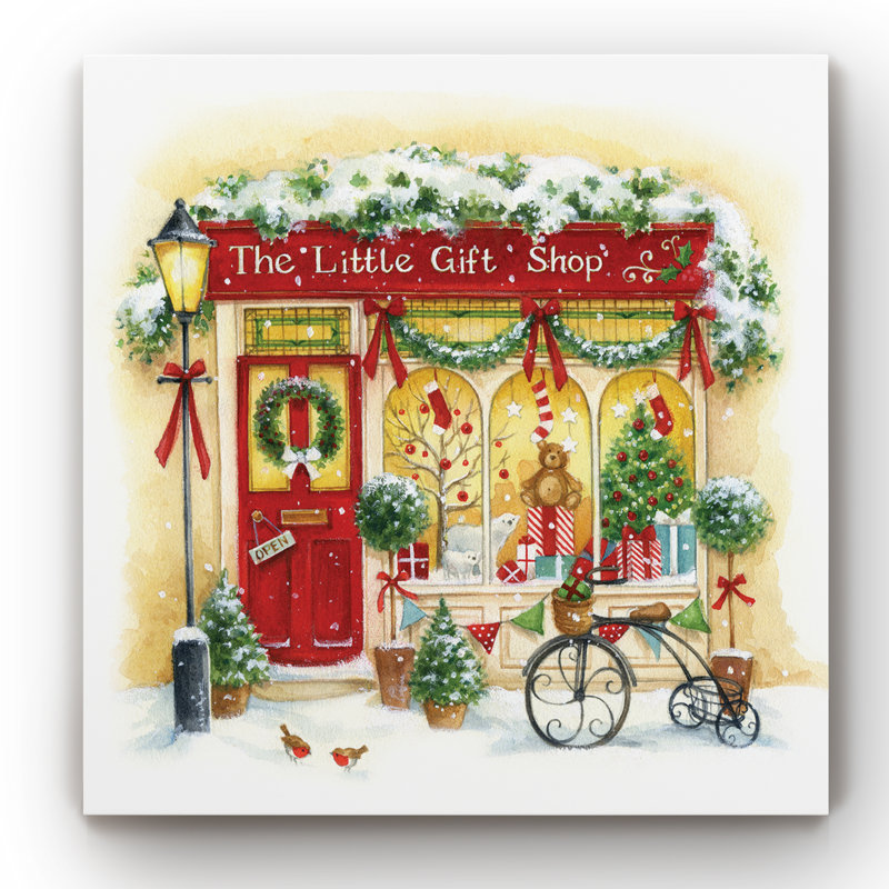 The Little Gift Shop - Impression sur toile tendue, H 10 po x l 10 po x P 1,5 po