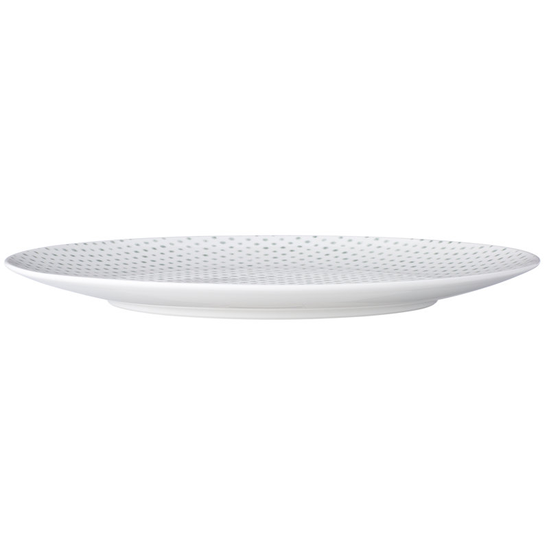 Assiettes plates Noritake Hammock Coupe - pois, 11 po, Vert