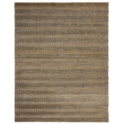 Harlingen Hand Woven Jute Eco-Friendly Solid Area Rugs - 6' x 7', Light Brown Colour, Contemporary Modern Design, Low Pile, Natural Fibre, Outdoor Indoor Handmade Area Rugs for Living Room, Bed Room