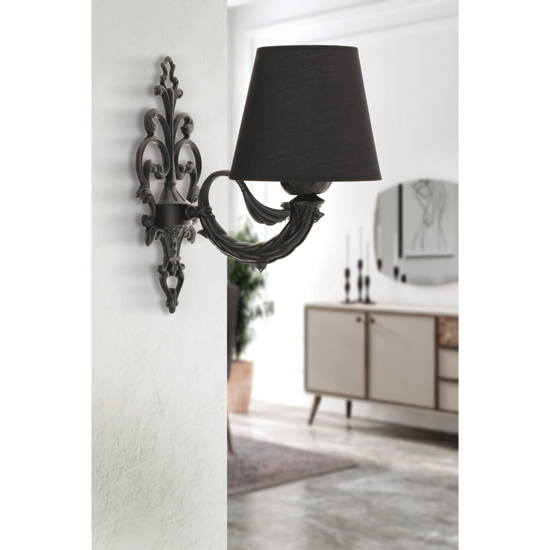 Elegant Black Wall Lamp, Metal Body, 9.8 x 3.9 x 10.2 inches | PVC Cap, Max 40W E27 Socket (Bulb Not Included) | Stylish & Modern Lighting Solution for Home Decor, IP20 Rated, Perfect for Living Room & Bedroom