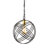 Rappaport 1 - Light Black/Gold Single Pendant