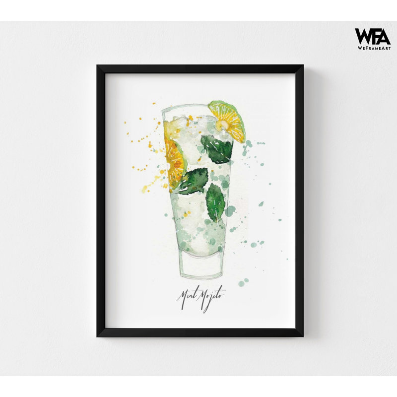 Menthe Mojito par Sara Berrenson, art mural Menthe Mojito, impression encadrée Mojito, impression murale aquarelle, Art mural, impression de Mojito aquarelle