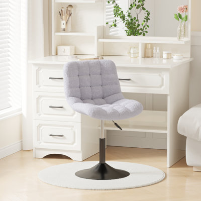 Swivel Upholstered Adjustable Height Counter Stool with Metal Frame