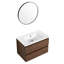 Meuble-lavabo 30 po avec lavabo en céramique - 2 tiroirs à fermeture en douceur, pièce murale, gracieux-673253664