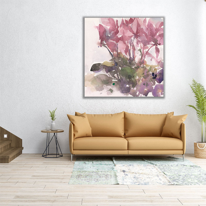 «Fancorable Floral Moment II», reproduction d'art sur toile, H 12 po x l 12 po